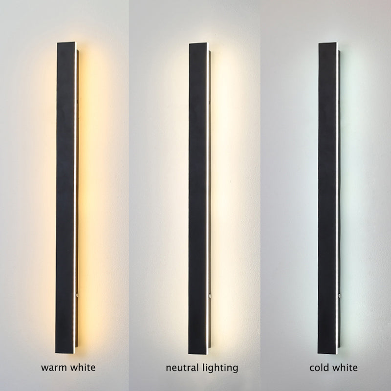 Edge Moderne Design LED Wandlampen Zwart Metaal voor Tuin en Hal