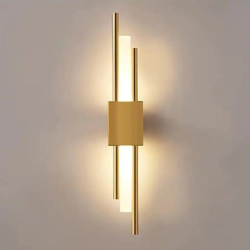 LuminArt - Lámpara de pared LED Stijlvolle Zwarte/Gouden para cámara de vídeo