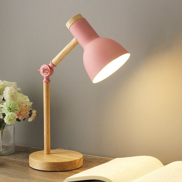 Lámpara de mesa LED Noordse van Hout