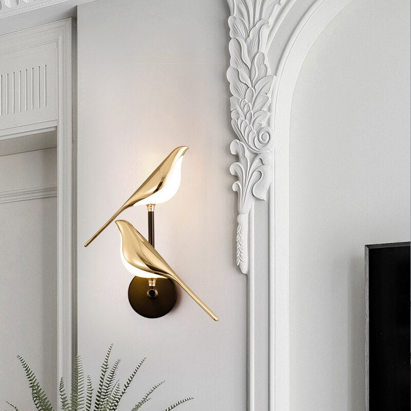 LumiVogel - Lámpara de pared moderna de vorm van vogels