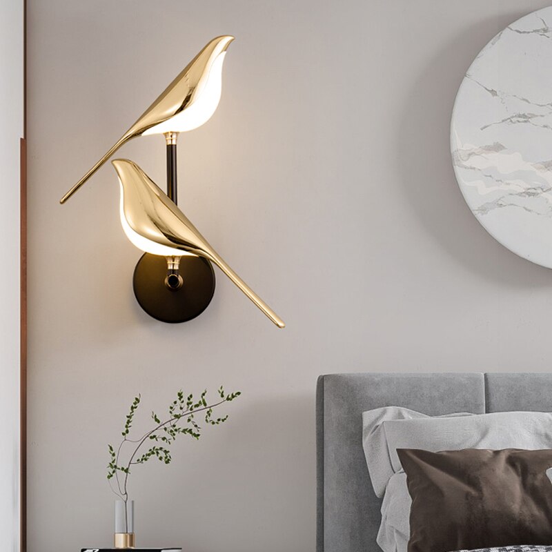 LumiVogel - Lámpara de pared moderna de vorm van vogels