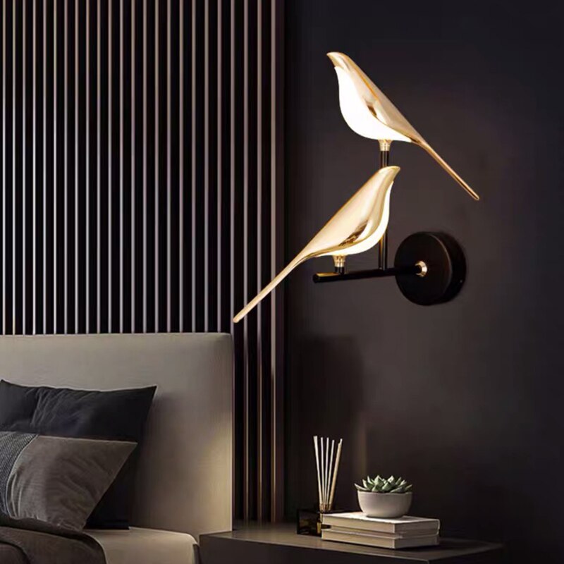 LumiVogel - Lámpara de pared moderna de vorm van vogels
