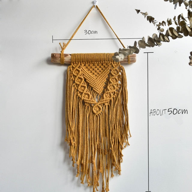 Decoración de pared de macramé bohemio