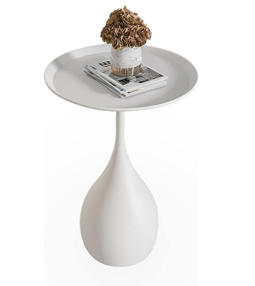 Rond Metalen Tafel conoció a Voetstuk - Middeleeuwse Bijzettafel in Moderne Stijl