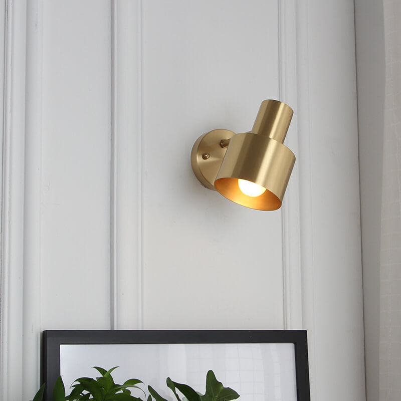 SolLuxe - Nordische minimalistische gouden metalen kolom wandlamp