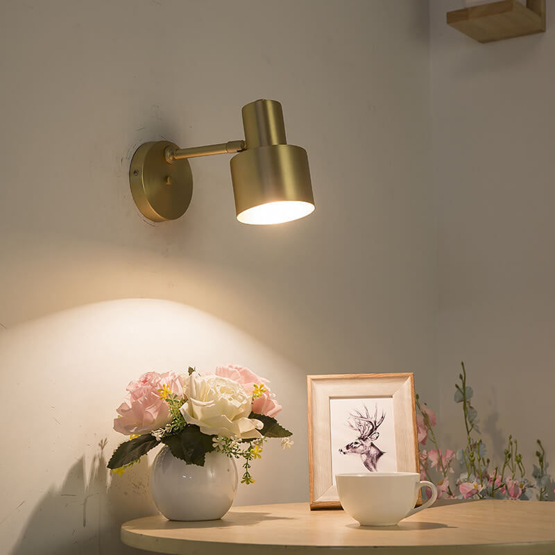 SolLuxe - Nordische minimalistische gouden metalen kolom wandlamp