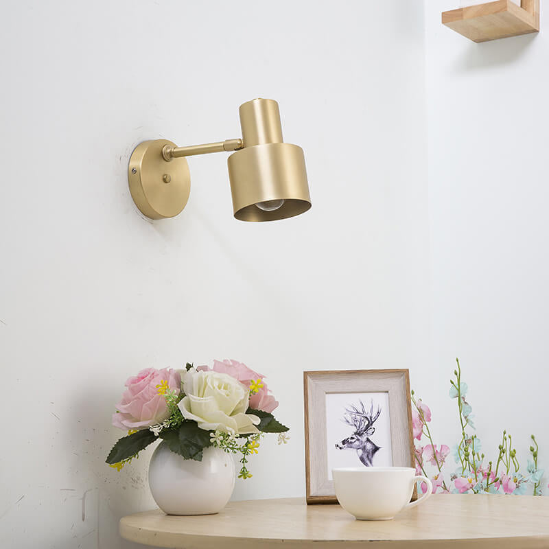 SolLuxe - Nordische minimalistische gouden metalen kolom wandlamp