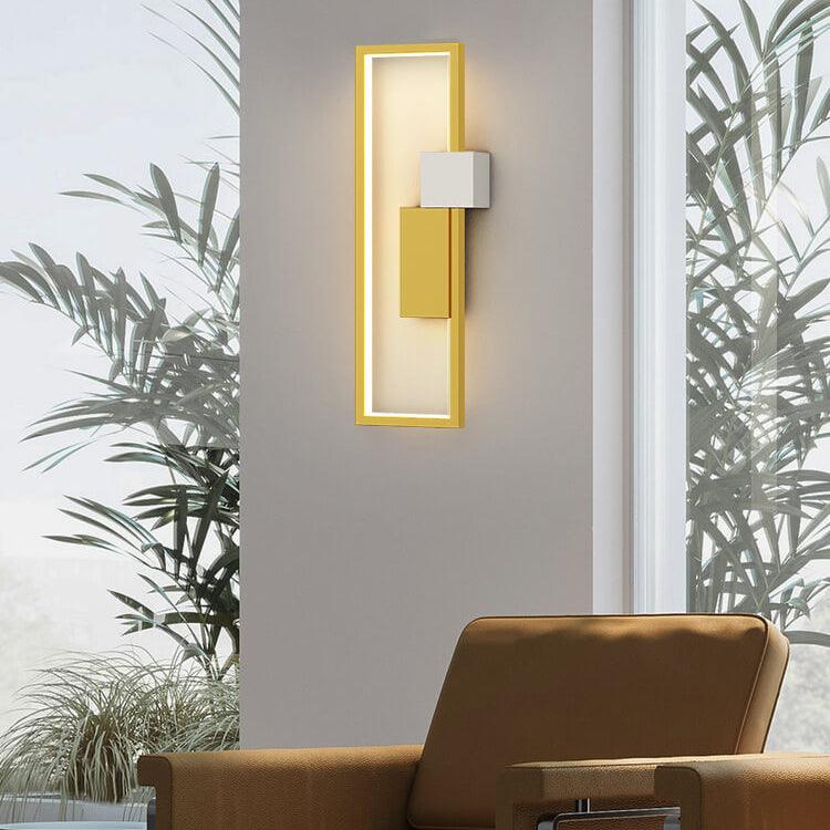 LumiSil - Minimalistische creatieve vierkante frame ijzeren siliconen LED-wandlamp