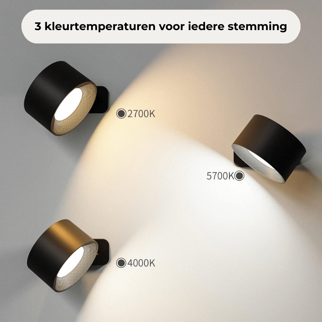 FlexiLamp - Draadloze oplaadbare 360° muurlamp