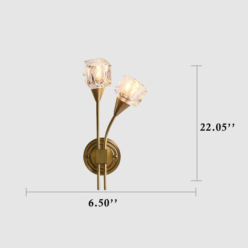 FloraLuxe - Moderne bloemvormige wandlamp met twee lichten