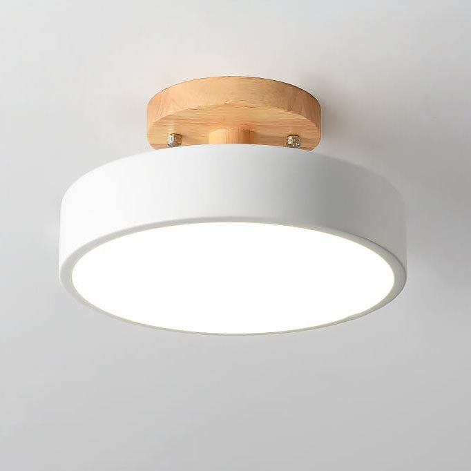 Nordic Log Ronde LED Half-Inbouw Plafondlamp