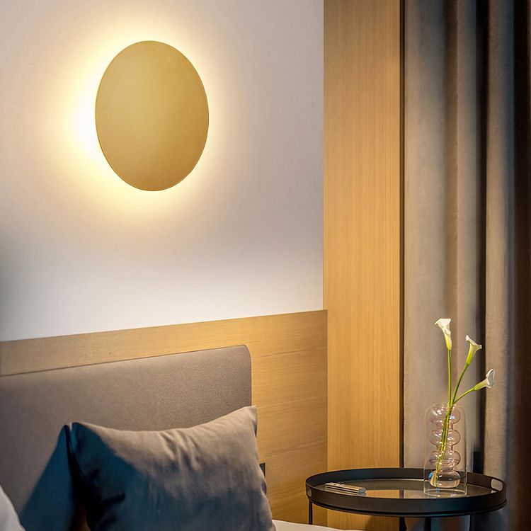 GlowAura - Moderne Ronde Wandlamp van Metaal voor Nachtkastje/Woonkamer