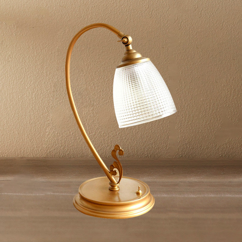 BrightLux - Lamp met vintage gouden metalen nachtlicht