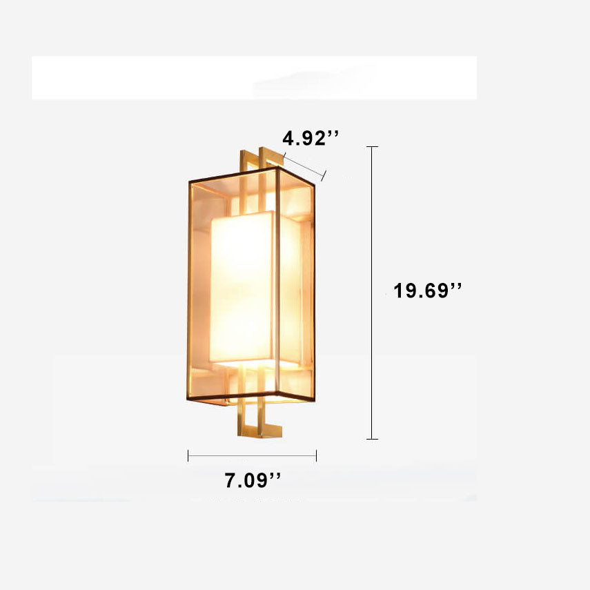 ArtiLuxe - Minimalistische 1-Licht Wandleuchte "Chinese Elements" van Stof