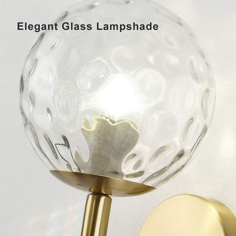 GloedBol - Moderne glazen bol wandlamp met 1 licht en bolarm