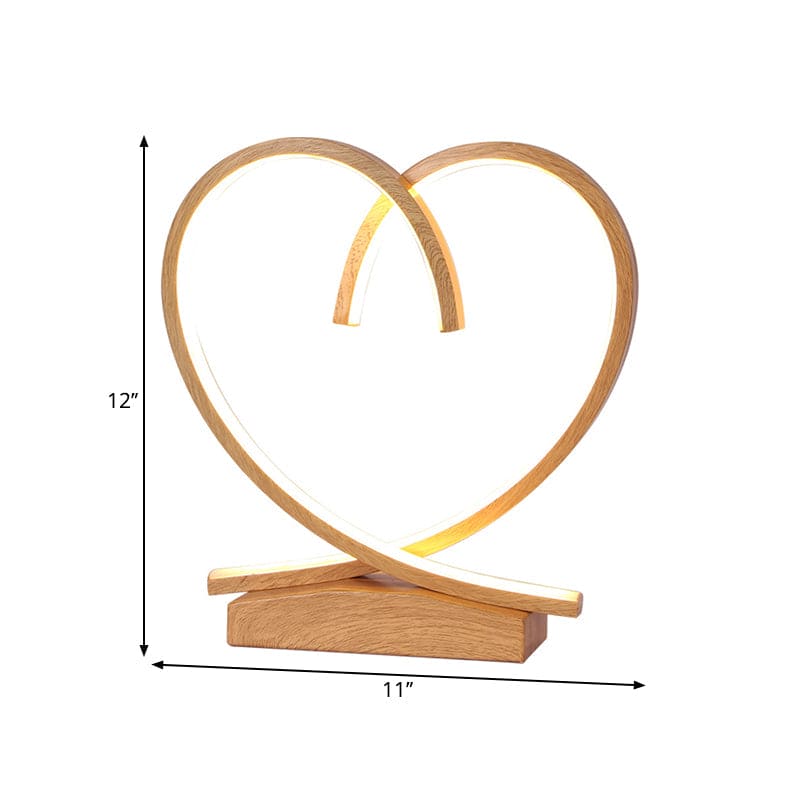 HeartWood - Houten nachtkastje met liefdevol hart