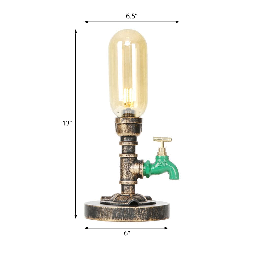 RoboGlow - Moderne tafellamp met industrieel design en metalen pijp