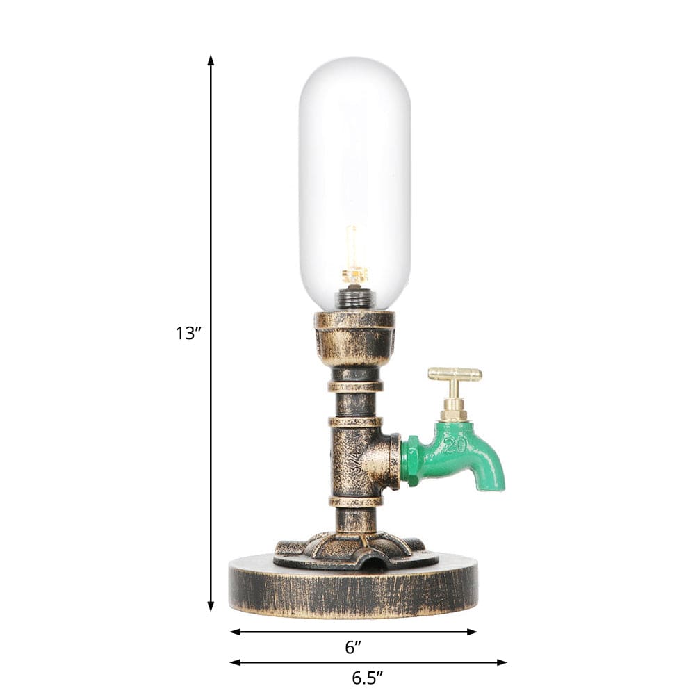 RoboGlow - Moderne tafellamp met industrieel design en metalen pijp