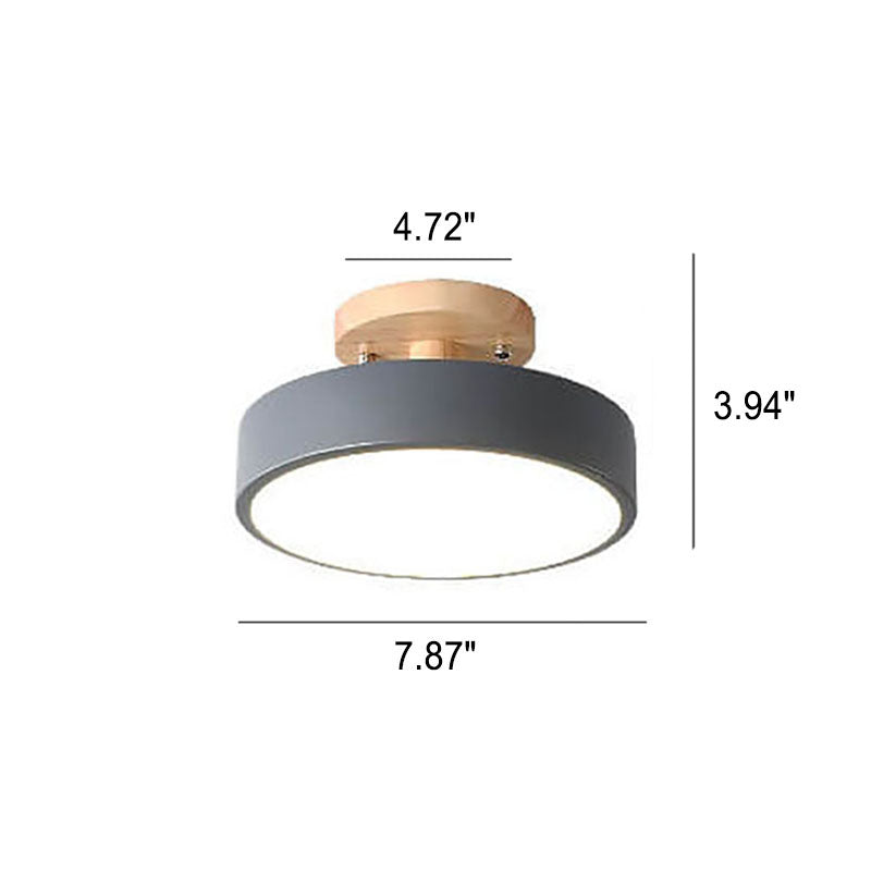 Nordic Log Ronde LED Half-Inbouw Plafondlamp