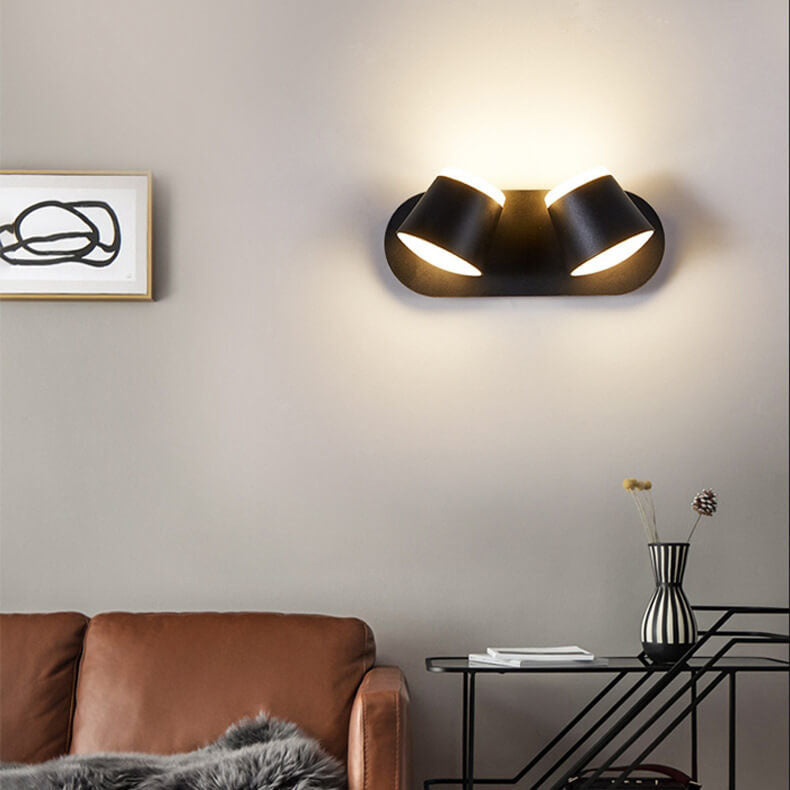 Nordic Rotatable Zylinderscherm LED-Wandlamp 1/2/3 Vlammen