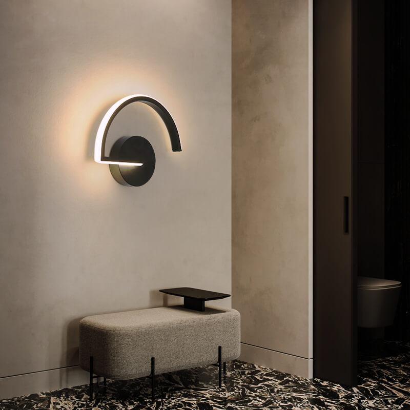 LumiLine - Moderne aluminium LED wandlamp met minimalistische curves