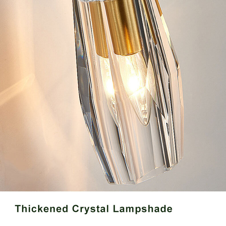 CrystalGlow - Moderne geometrische wandlamp van kristalglas met 1 licht