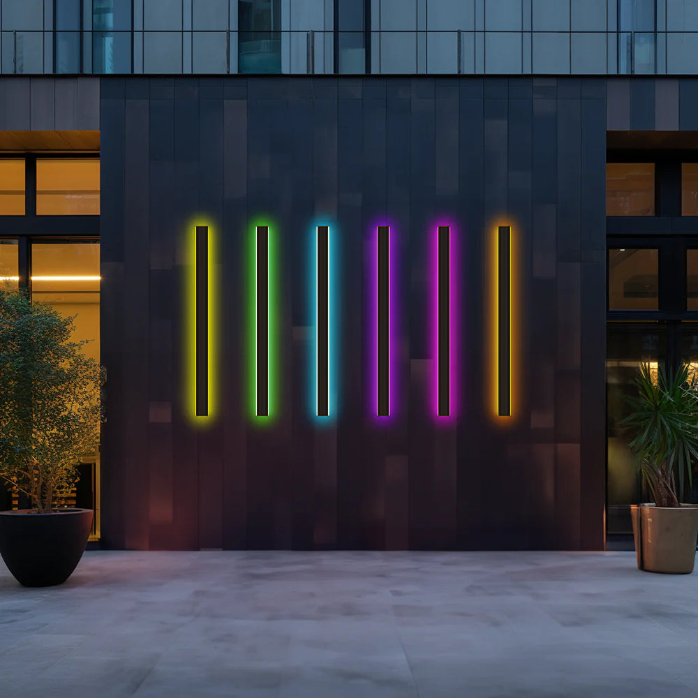 Edge Moderne Design LED Wandlampen Zwart Metaal voor Tuin en Hal