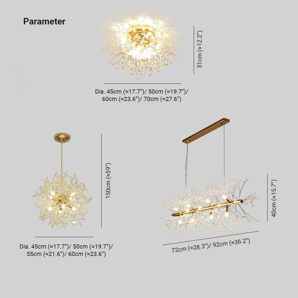 Lili Design LED Hanglampen Wit Gouden Metaal Woonkamer Eetkamer