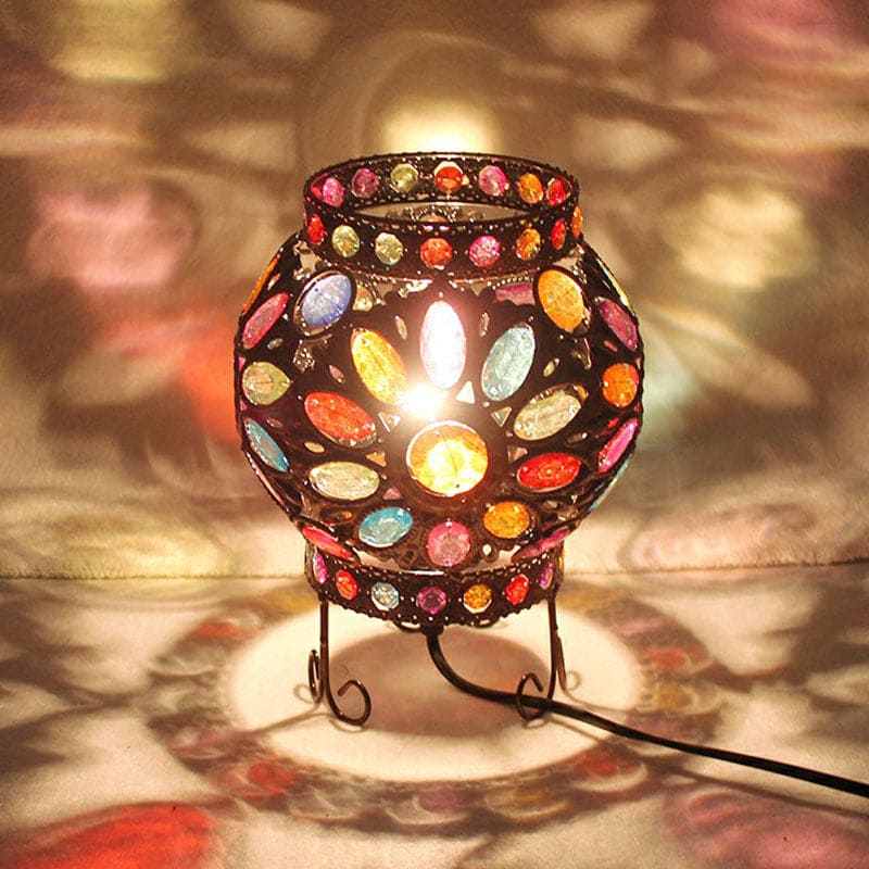 Beadlight - Nachtkastje met acrylkralen in brons voor sfeervolle verlichting