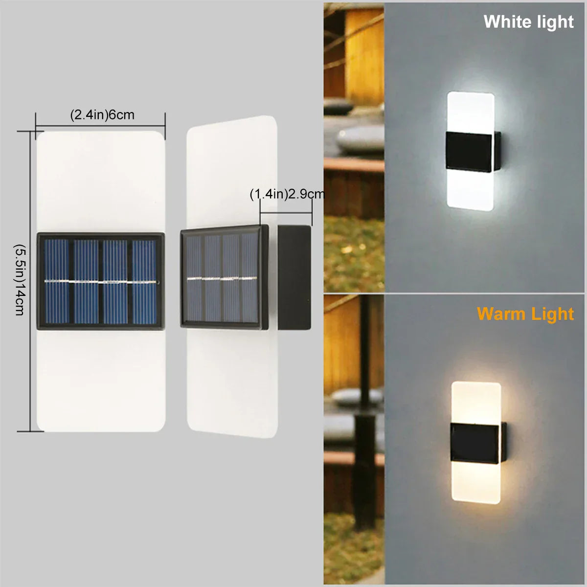 AuroraSolar - Solar LED-Buitenwandlamp