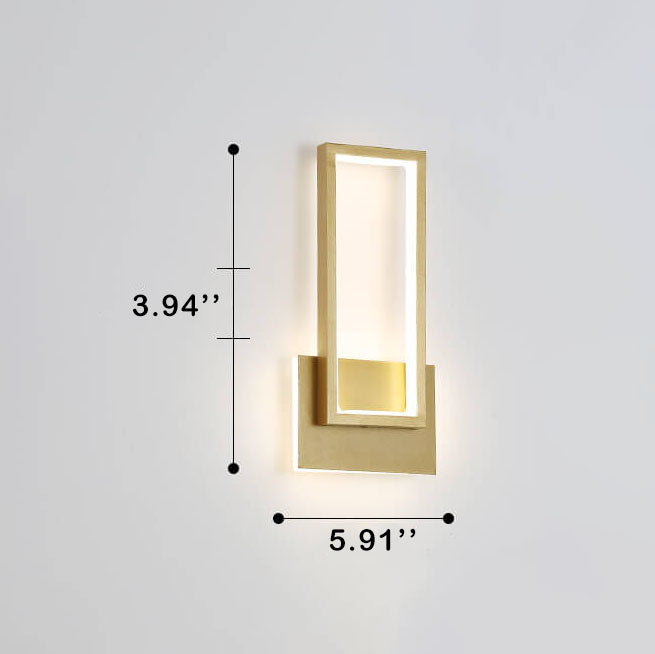 LumiDazzle - Luxe gouden LED wandlamp met minimalistisch design