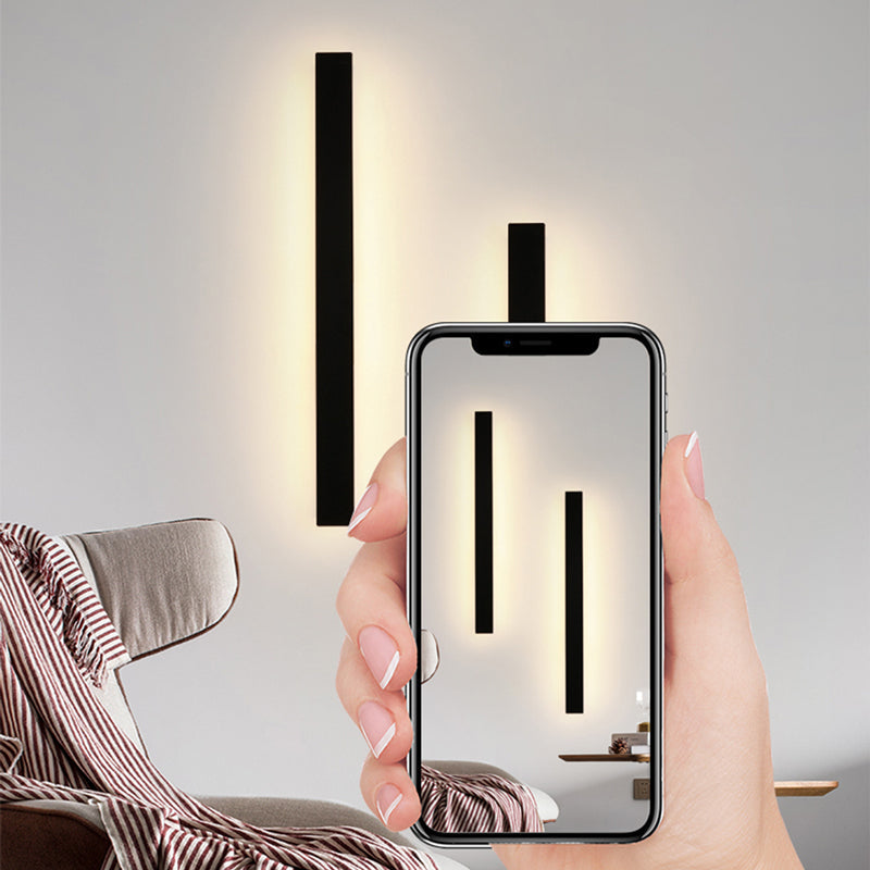 Edge Moderne Design LED Wandlampen Zwart Metaal voor Tuin en Hal