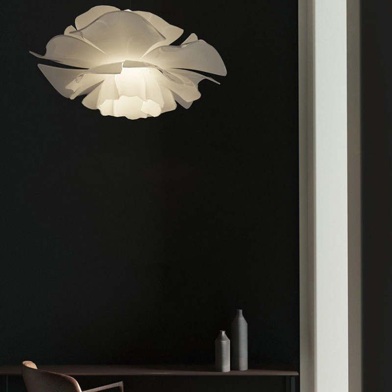 Bella Moderne Design Hanglamp Bloem Wit Metaal Woonkamer Slaapkamer