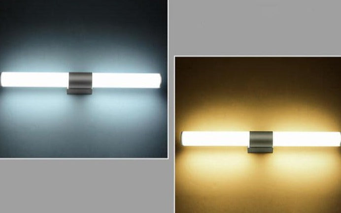 LuxBright - Moderne minimalistische cilindrische LED spiegel wandlamp