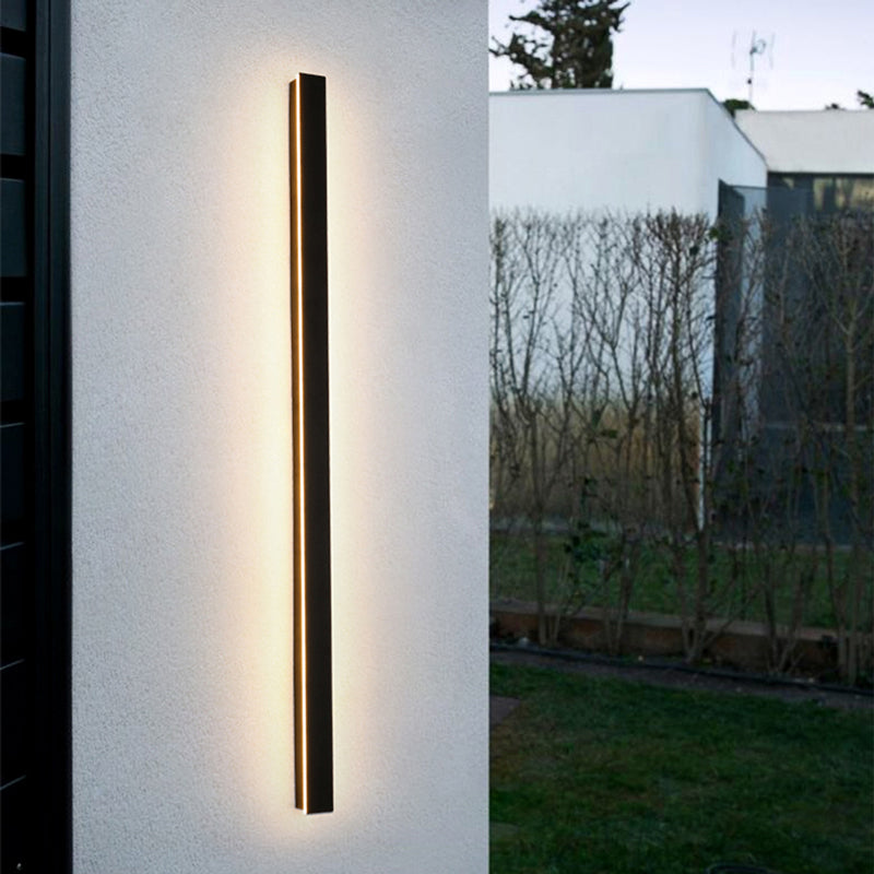 Edge Moderne Design LED Wandlampen Zwart Metaal voor Tuin en Hal