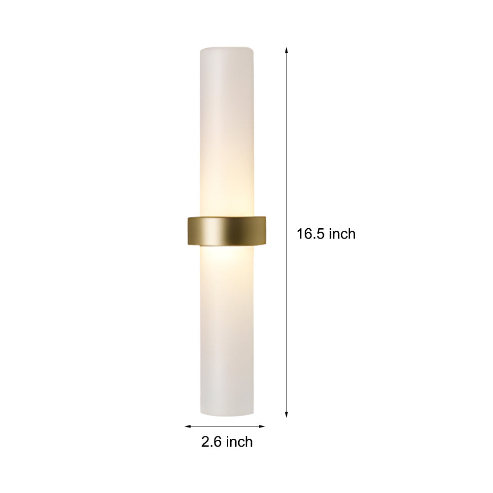 GlowLicht - Moderne wandlamp van Frosted Glass Tube in Warm Wit voor de Woonkamer