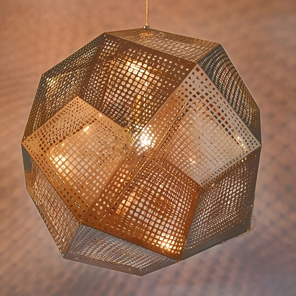 LichtDesign - Geometrische Ronde Hanglamp van Electrolytisch Metaal