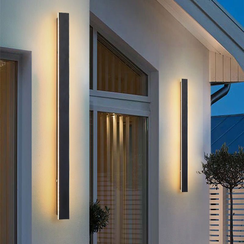 Edge Moderne Design LED Wandlampen Zwart Metaal voor Tuin en Hal