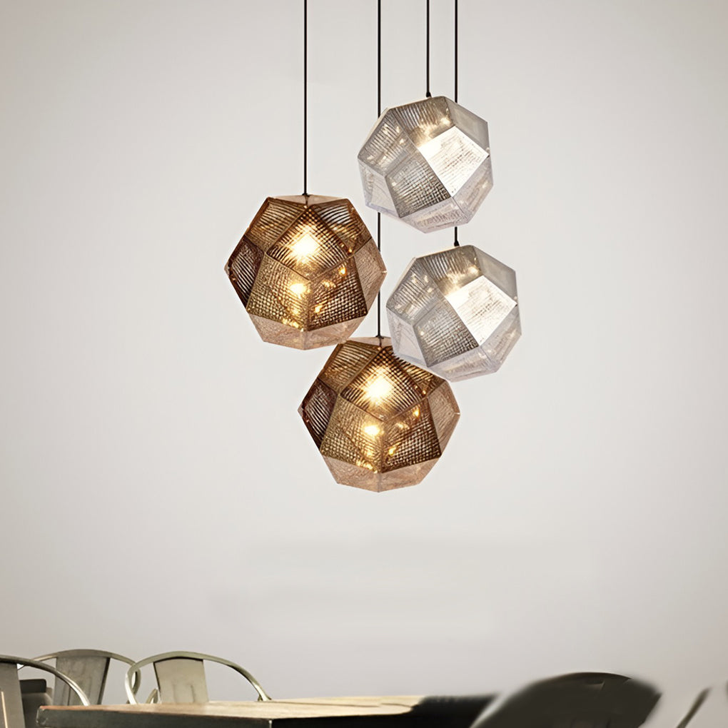 LichtDesign - Geometrische Ronde Hanglamp van Electrolytisch Metaal