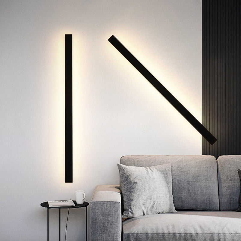 Edge Moderne Design LED Wandlampen Zwart Metaal voor Tuin en Hal