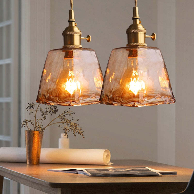 Levy Retro LED Hanglampen Gouden Metaal Glas Slaapkamer Woonkamer Eetkamer