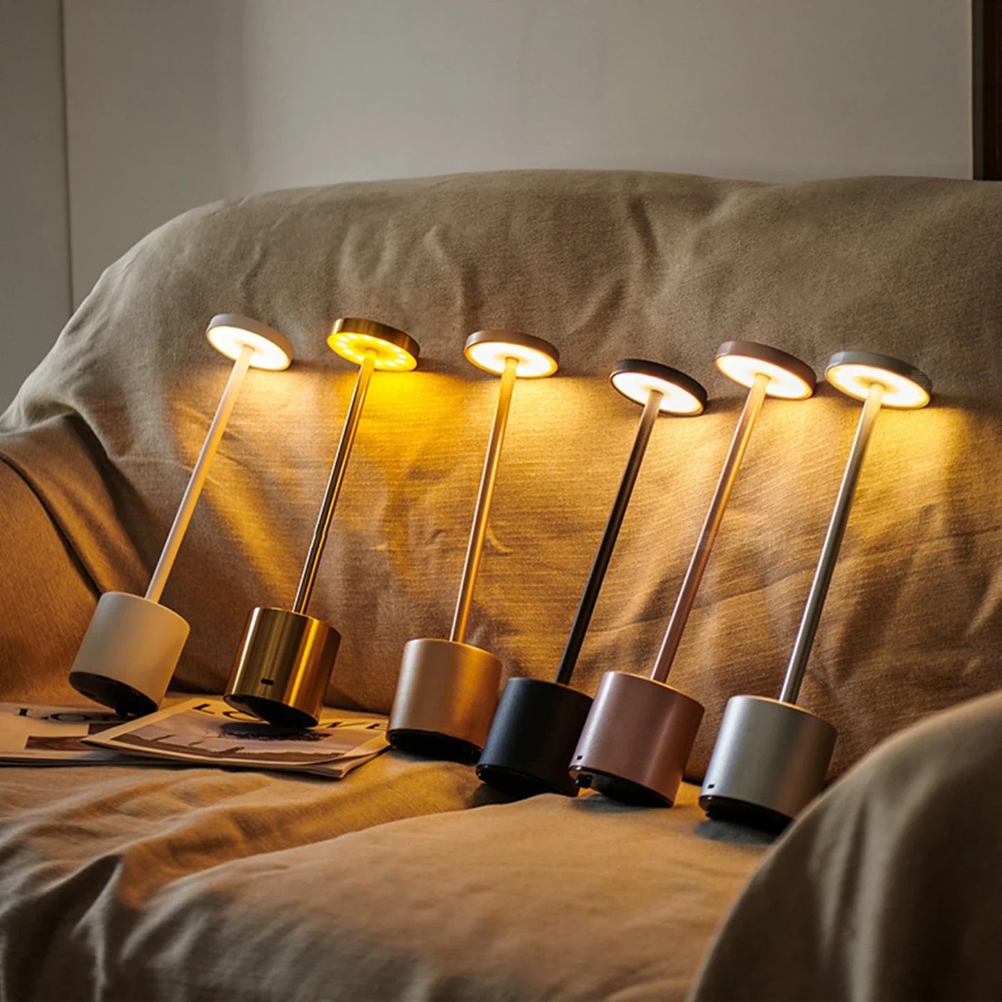 TouchGleam - Lámpara de mesa LED con sensor de luz