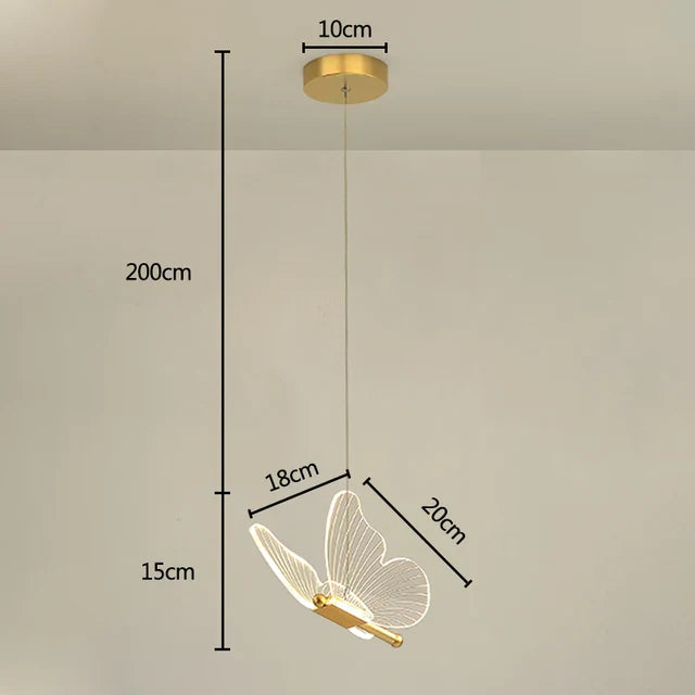FlutterGlow - Lámpara colgante LED de pared