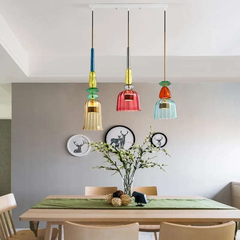 UrbanSimplicity - Hanglampen met Kleurrijk Glas