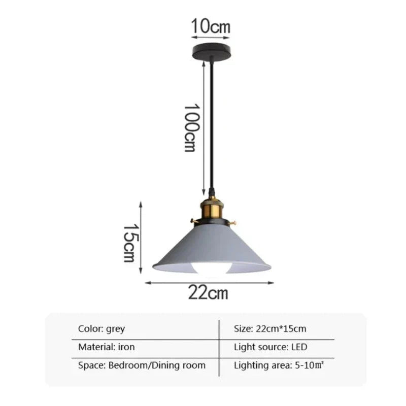 Moderne ontmoet - LED Industriële Hoorn Hanglamp