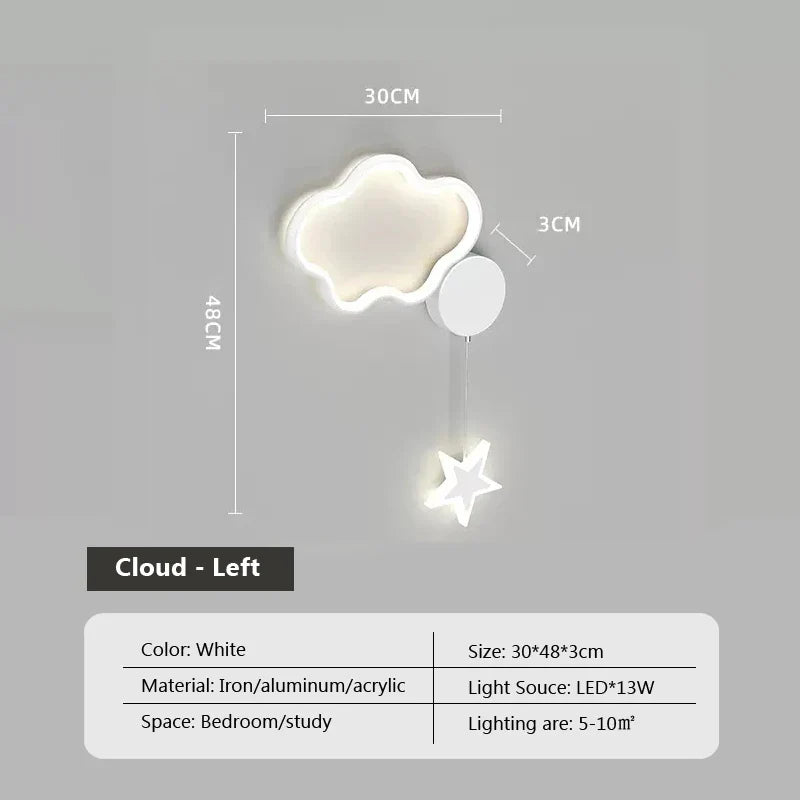 Dreamscape - Wolken Ster Maan Wandlamp