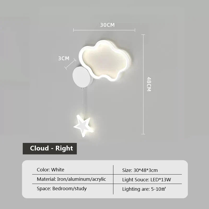 Dreamscape - Wolken Ster Maan Wandlamp