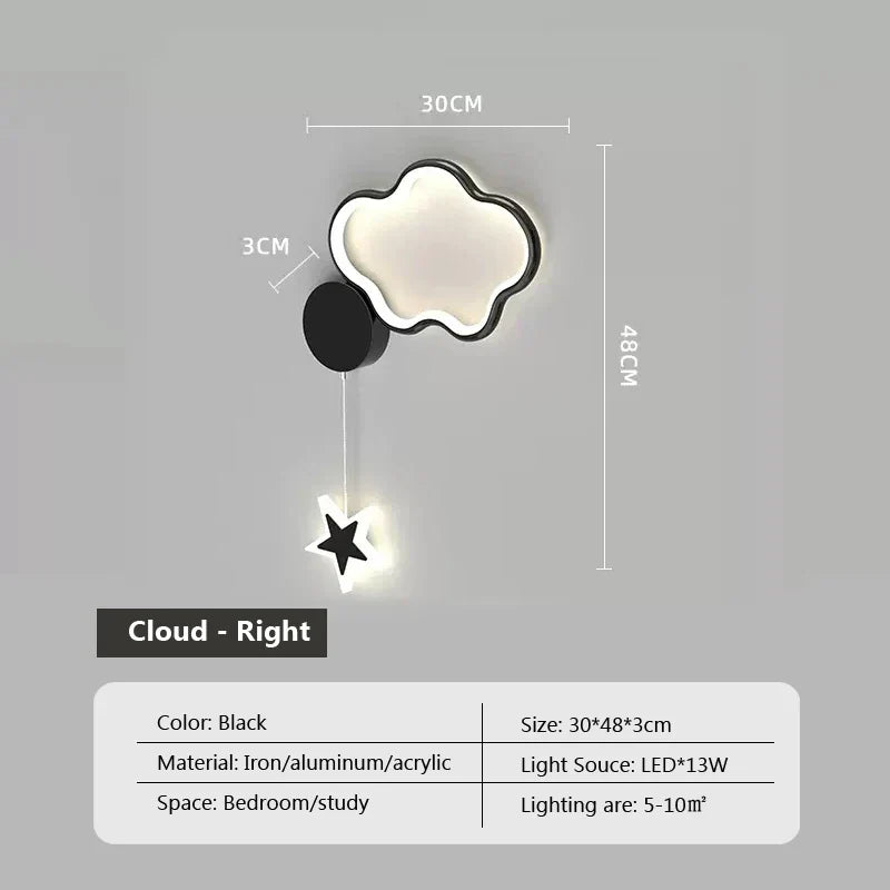 Dreamscape - Wolken Ster Maan Wandlamp