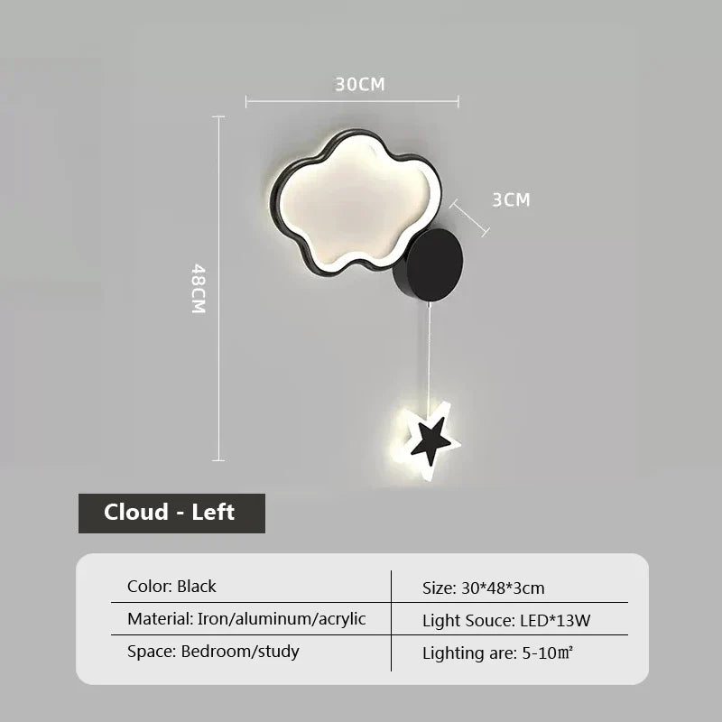 Dreamscape - Wolken Ster Maan Wandlamp