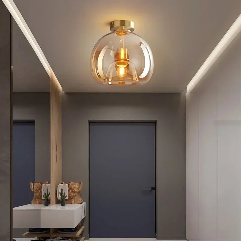 EssenceGlow - Lámpara de techo de cristal minimalista